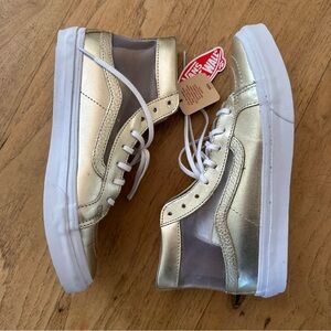 VANS Limited Edition Metallic Gold High Top Old-Skool Sneakers